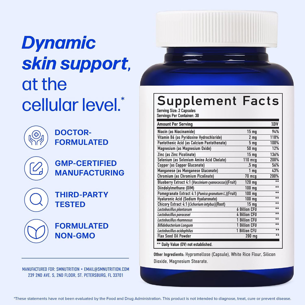 clarity³ — Triple-Action Skin Support with DIM, Probiotics & Zinc