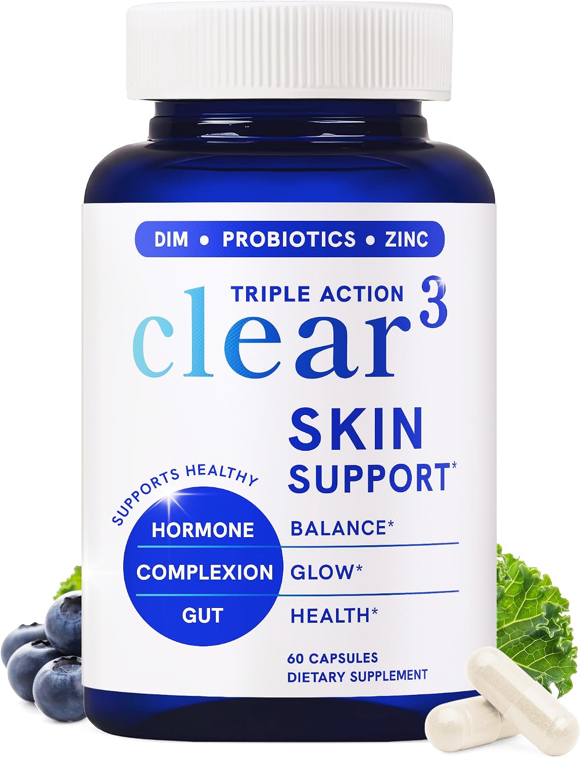 clarity³ — Triple-Action Skin Support with DIM, Probiotics & Zinc