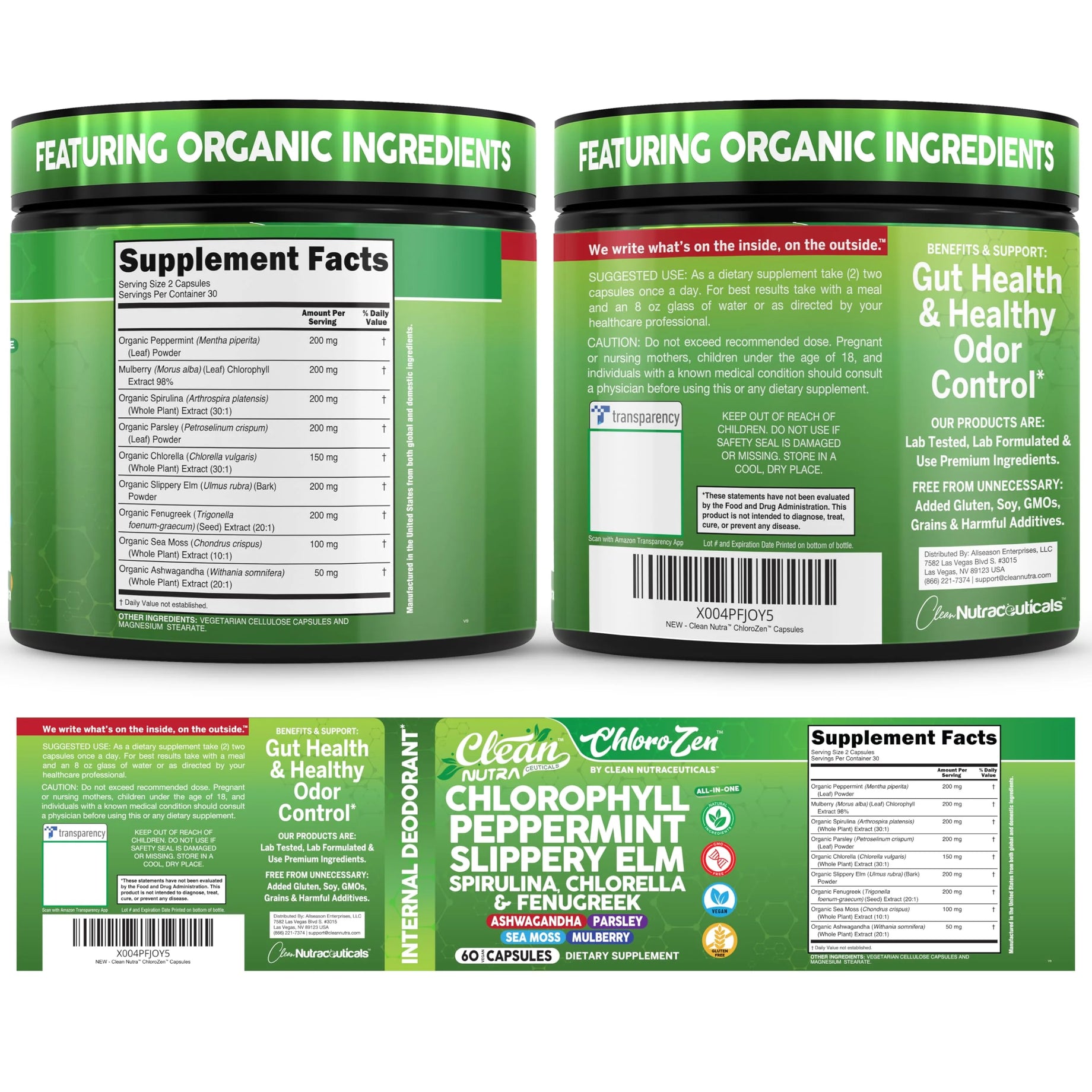 ChloroZen supplement facts