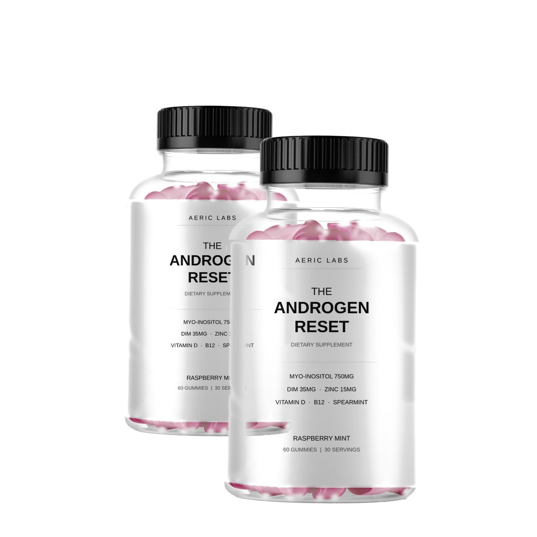 Two bottles of The Androgen Reset, two month supply