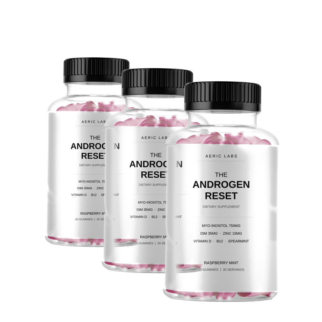 Three bottles of The Androgen Reset, three month supply