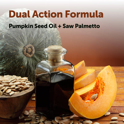 Dual action formula - pumpkin seed oil plus saw palmetto