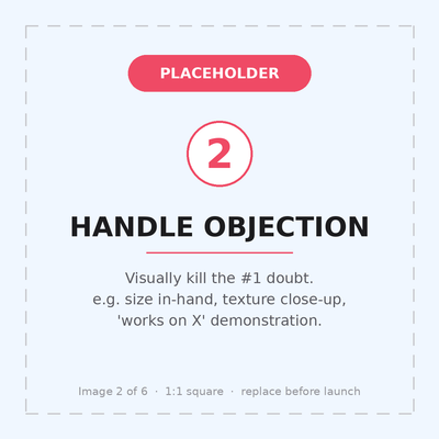 PLACEHOLDER 2 — Handle objection: kill the #1 doubt visually