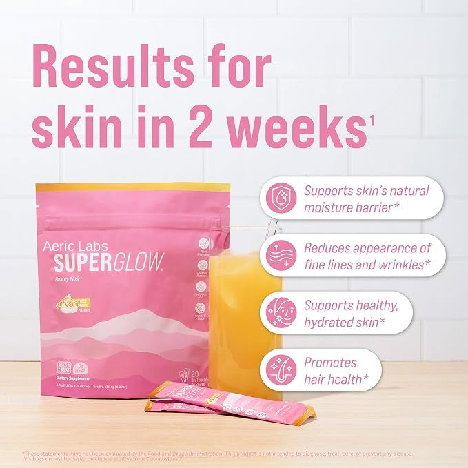 Results for skin in 2 weeks - Citrus Swirl pouch with the mixed drink and sticks