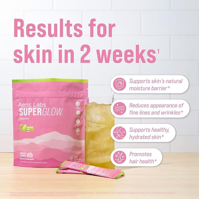 Results for skin in 2 weeks - Paradise Pear pouch with the mixed drink and sticks